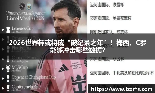 2026世界杯或将成“破纪录之年”！梅西、C罗能够冲击哪些数据？